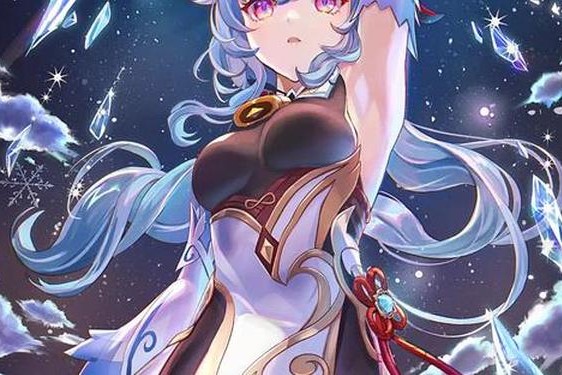 甘雨翻白眼流眼泪咬铁球;甘雨嘴巴里咬着铁球