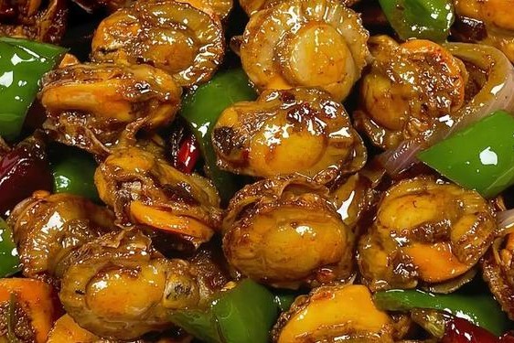 扒开腿大口吃扇贝不疼—馒头好好吃扇贝夹的好疼